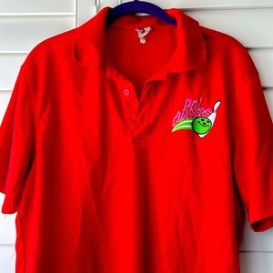 Bowling shirt - polo red size men’s medium